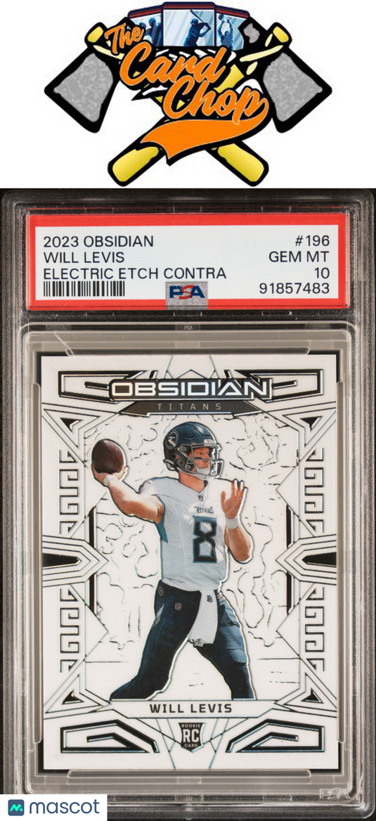 2023 Panini Obsidian #196 Will Levis Electric Etch Contra PSA 10