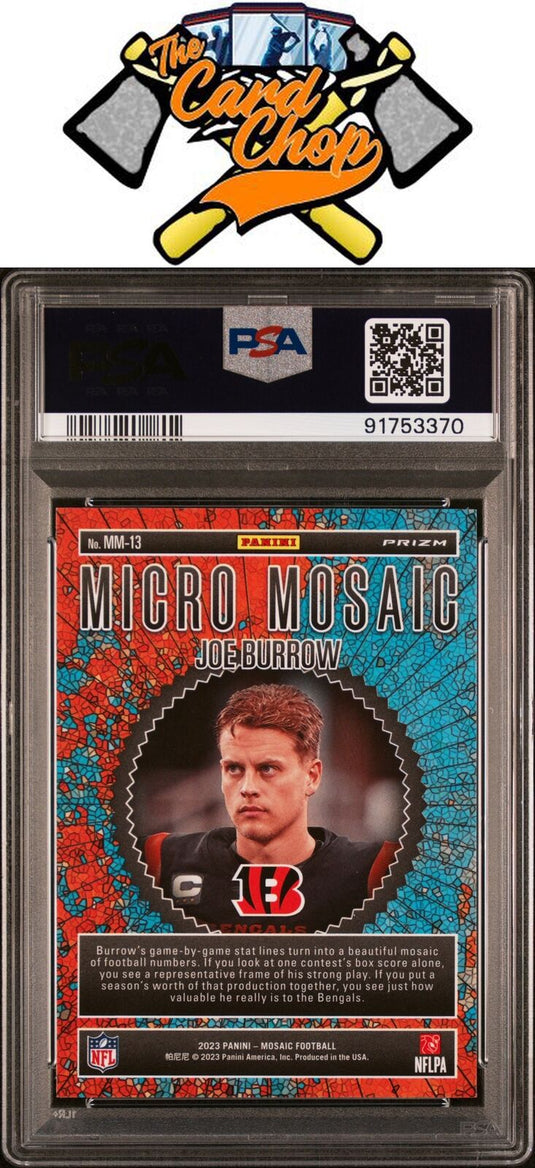 2023 Panini Mosaic Micro Mosaic #MM13 Joe Burrow PSA 10