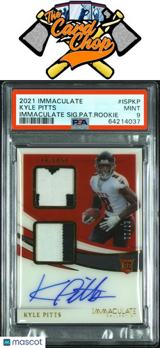 2021  Immaculate Rookie #ISPKP Kyle Pitts  PSA 9