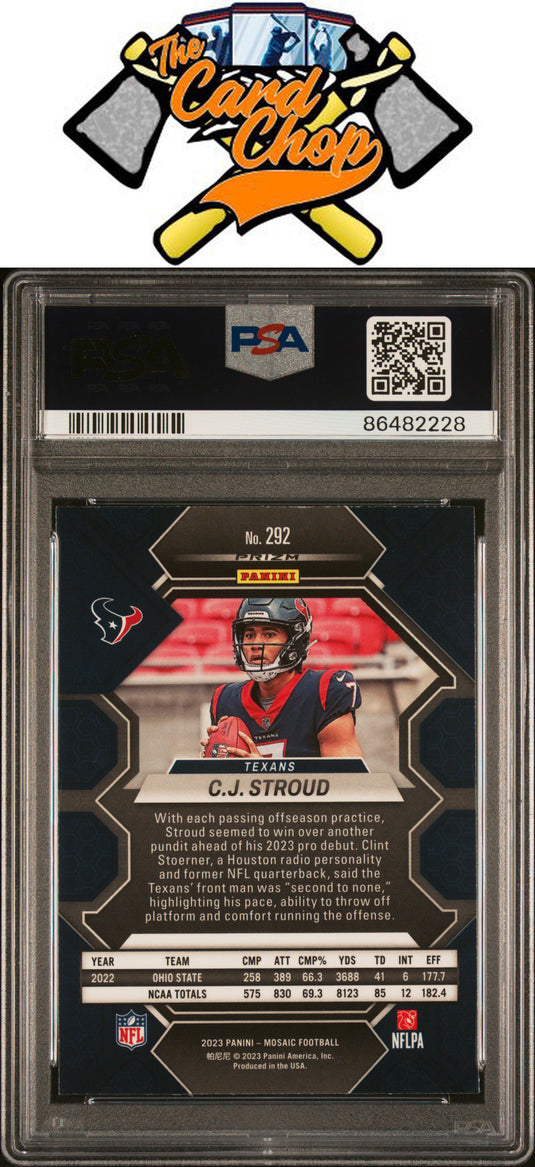 2023 Panini Mosaic #292 Cj Stroud Silver PSA 10