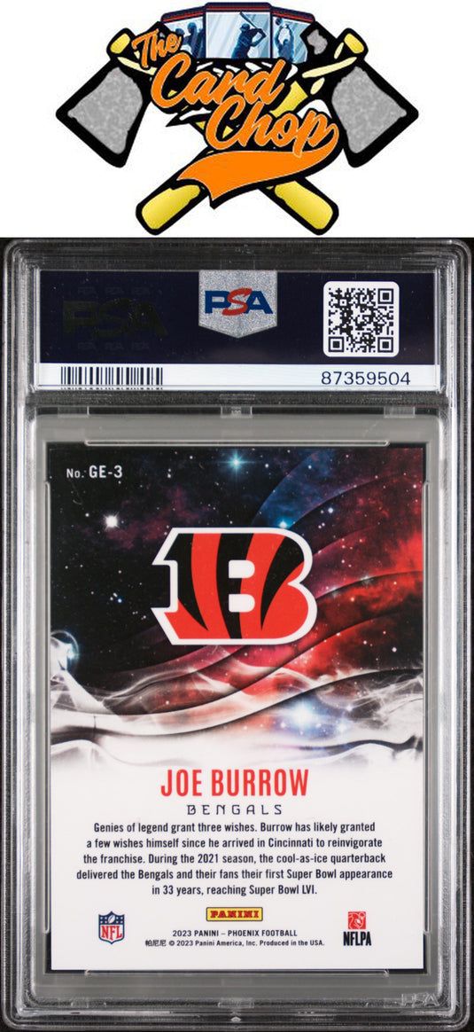 2023 Panini Phoenix Genies #GE3 Joe Burrow PSA 10