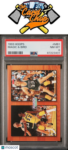 1993 Hoops #MB1 Magic & Bird PSA 8