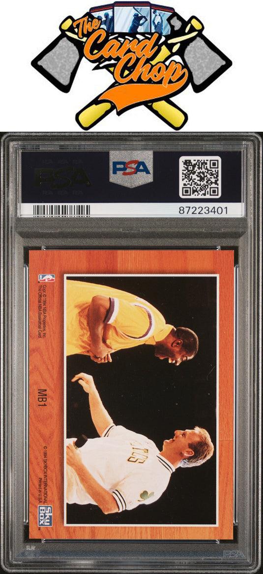 1993 Hoops #MB1 Magic & Bird PSA 8