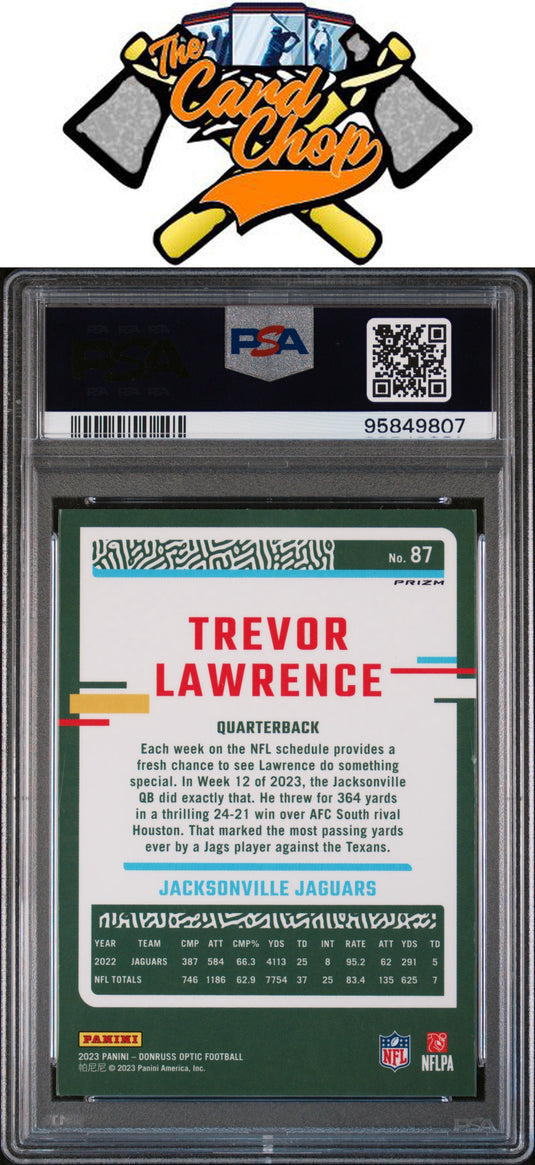 2023 Panini Donruss Optic #87 Trevor Lawrence Stars PSA 9