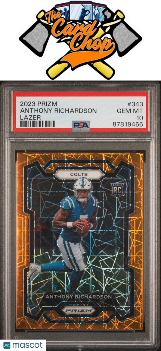 2023 Panini Prizm #343 Anthony Richardson Lazer Prizm PSA 10