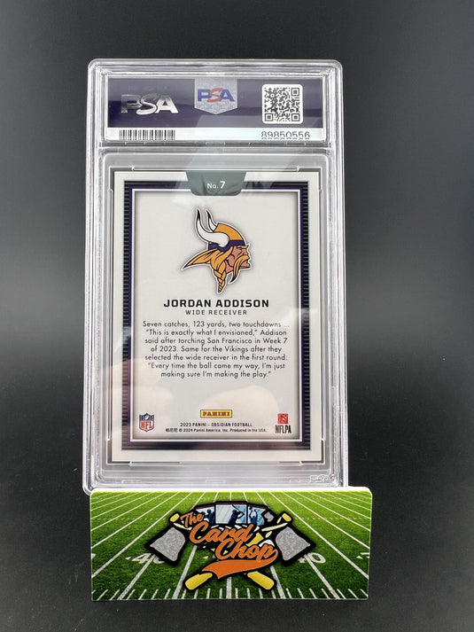 2023 Panini Obsidian Black Color Blast #7 Jordan Addison PSA 10