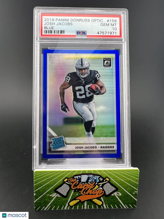 2019 Panini Donruss Optic #158 Josh Jacobs Blue PSA 10