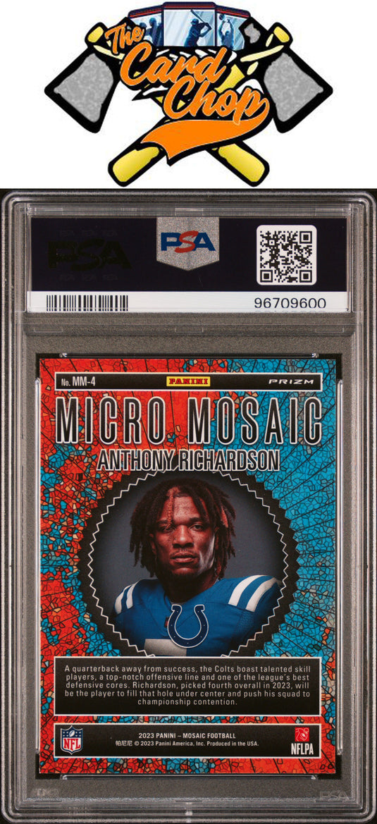 2023 Panini Mosaic Micro Mosaic #MM4 Anthony Richardson PSA 10