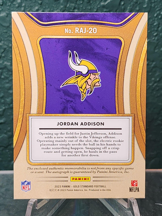 2023 Gold Standard #RAJ-20 Jordan Addison RPA /24 Sick Patch