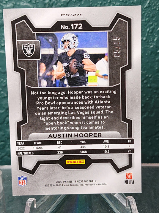 2023 Panini Prizm #172 Austin Hooper No Huddle Pink #/15