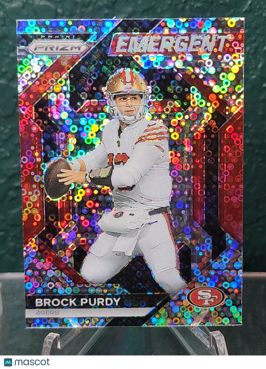 2023 Panini Prizm #H-2 Brock Purdy Emergent Prizms No Huddle