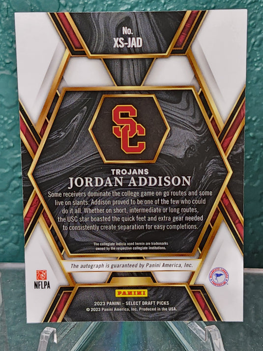 2023 Panini Select Draft Picks #XS-JAD Jordan Addison X-Factor Signatures