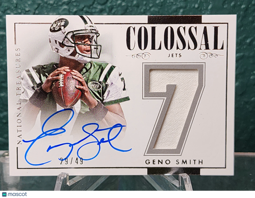 2014 National Treasures #CJS-GS Geno Smith Colossal Signatures  #/49