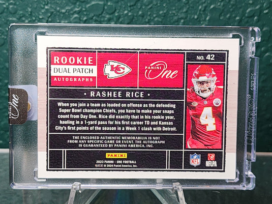 2023 Panini One #42 Rashee Rice #/199