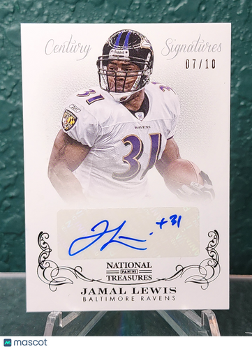 2013 Panini National Treasures #4 Jamal Lewis Century Signatures Black #/10