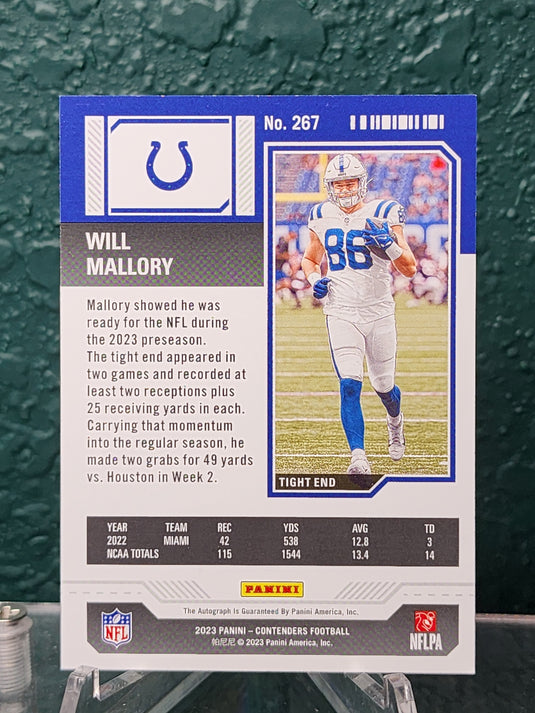 2023 Contenders #267 Will Mallory Auto