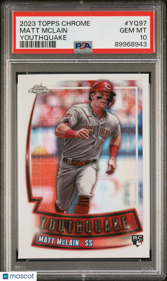 2023 Topps Chrome Youthquake #YQ97 Matt Mclain Update PSA 10