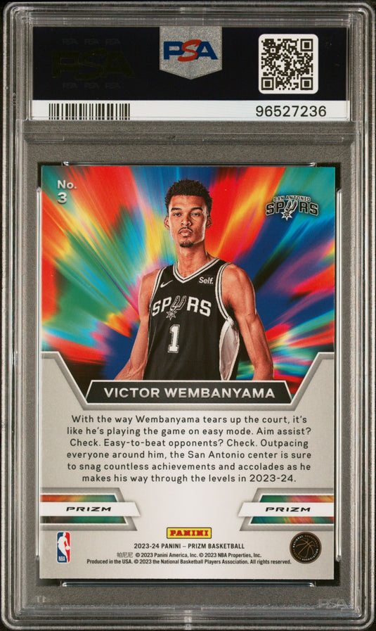 2023 Prizm Instant Impact #3 Victor Wembanyama Silver Prizm PSA 10