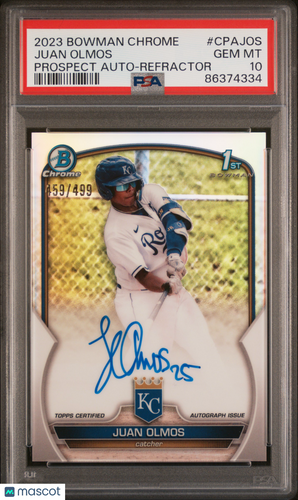 2023 Bowman Chrome Prospect Auto #CPAJOS Juan Olmos /499 PSA 10