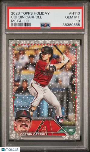 2023 Topps Holiday #H113 Corbin Carroll Metallic PSA 10