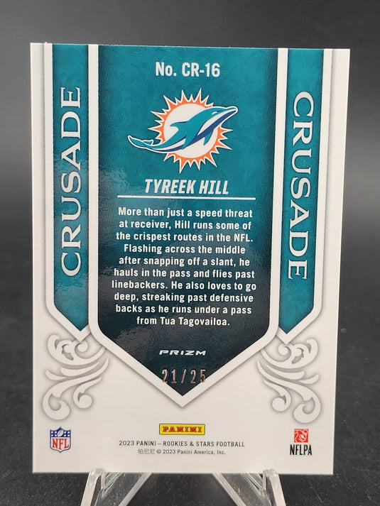 2023 Panini Rookies & Stars #CR-16 Tyreek Hill Crusade Orange #/25