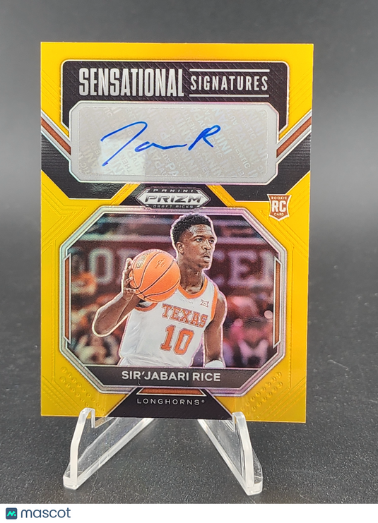 2023 Prizm Draft Picks #SS-SJR Sir'Jabari Rice Signatures Gold  #/10