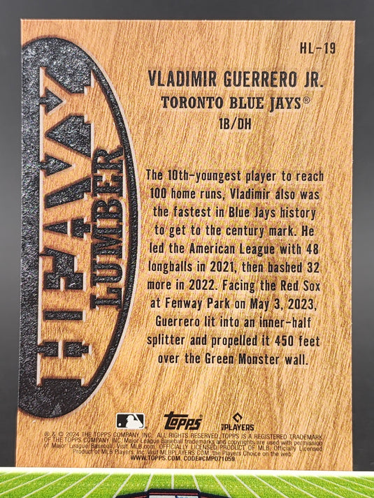 2024 TOPPS #HL-19 VLADIMIR GUERRERO JR HEAVY LUMBER