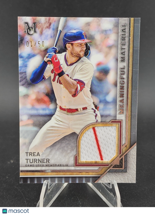 2023 Topps Museum Collection - Meaningful Material #MMR-TTU Trea Turner 01/50