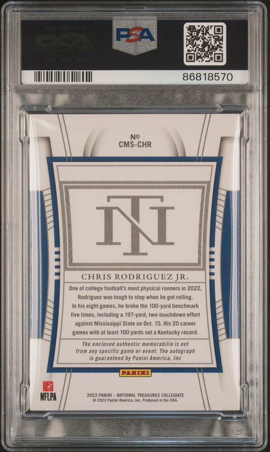 2023  Nt Collegiate Signatures #CHR Chris Rodriguez Jr. /39 PSA 8