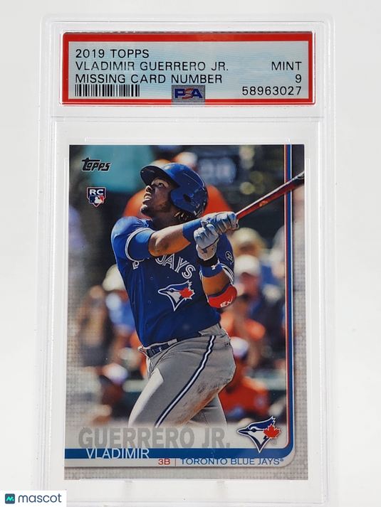 2019 Topps Vladimir Guerrero JR. Missing Card Number PSA 9