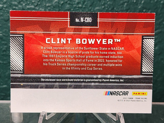 2023 Panini Prime #N-CBO Clint Bowyer Patch /99