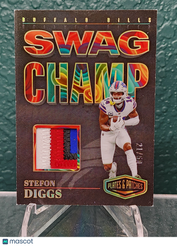 2023 Panini Plates & Patches #SC-SD Stefon Diggs Swag Champ Gold #/50