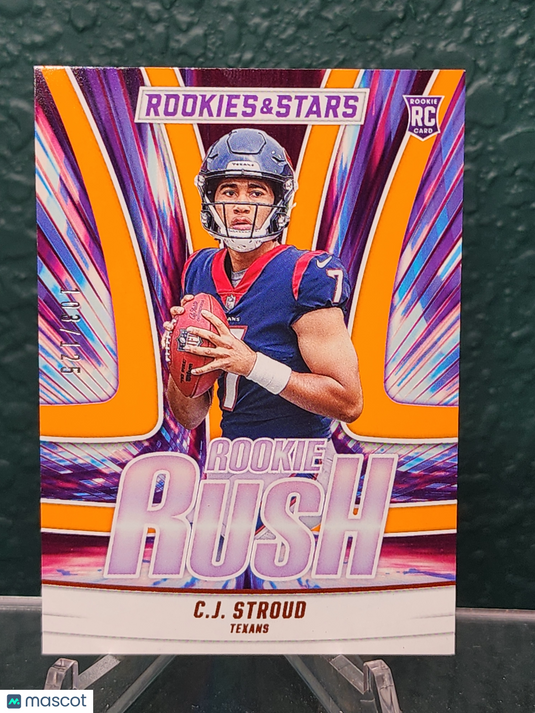 2023 Panini Rookies & Stars #RR-4 C.J. Stroud Rookie Rush Orange #/125