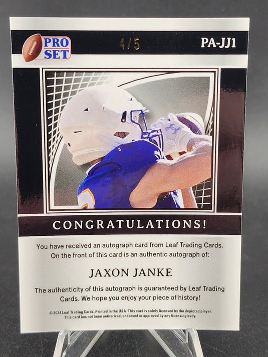 2024 Leaf Electrum #PA-JJ1 Jaxon Janke Auto /5