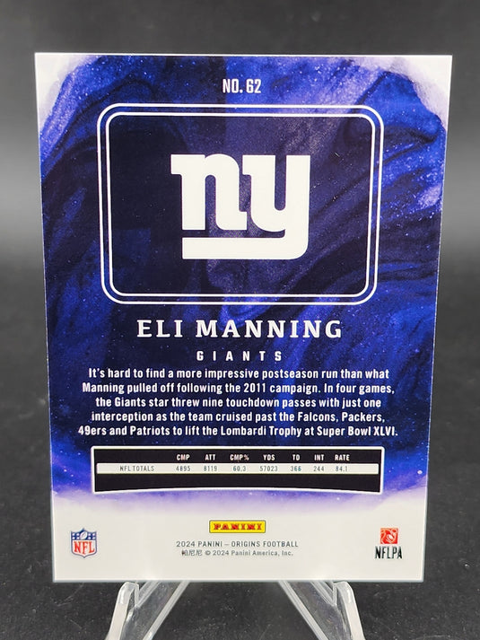 2024 Origins #62 Eli Manning Peytons Brother