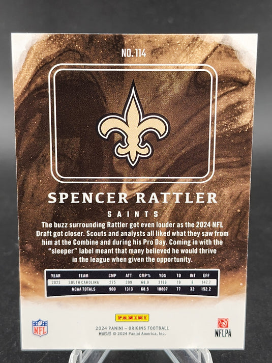 2024 Origins #114 Spencer Rattler /25 RC