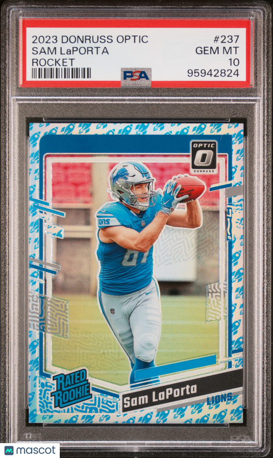 2023 Panini Donruss Optic #237 Sam Laporta PSA 10