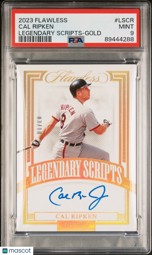 2023 Panini Flawless Legendary Scripts #LSCR Cal Ripken PSA 9 HOF