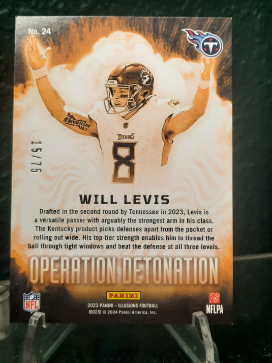 2023 Panini Illusions #24 Will Levis Operation Detonation Red #/75