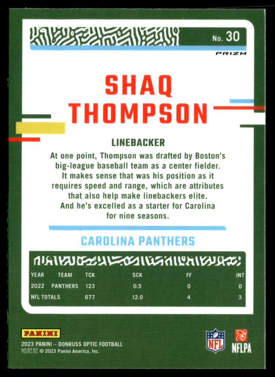 2023 Donruss Optic #30 Shaq Thompson Jazz