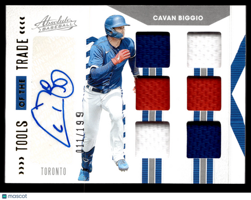 2020  Absolute #TOT6-CB Cavan Biggio  6 Swatch Signatures #/199