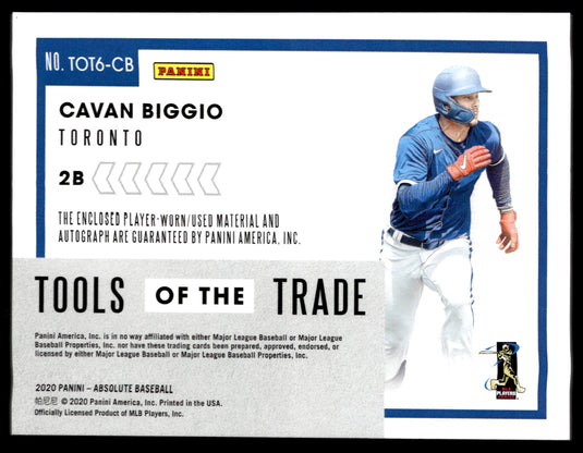 2020  Absolute #TOT6-CB Cavan Biggio  6 Swatch Signatures #/199