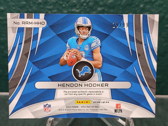 2023 Panini Spectra #RRM-HHO Hendon Hooker Rising Rookie Materials #/99