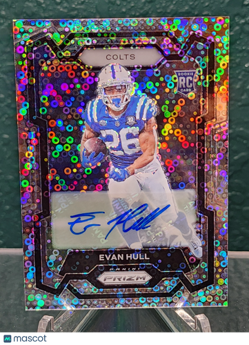 2023 Panini Prizm #344 Evan Hull Rookie Autographs Prizm No Huddle