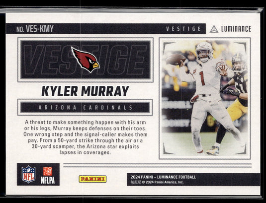 2024 Panini Luminance #VES-KMY Kyler Murray Vestige