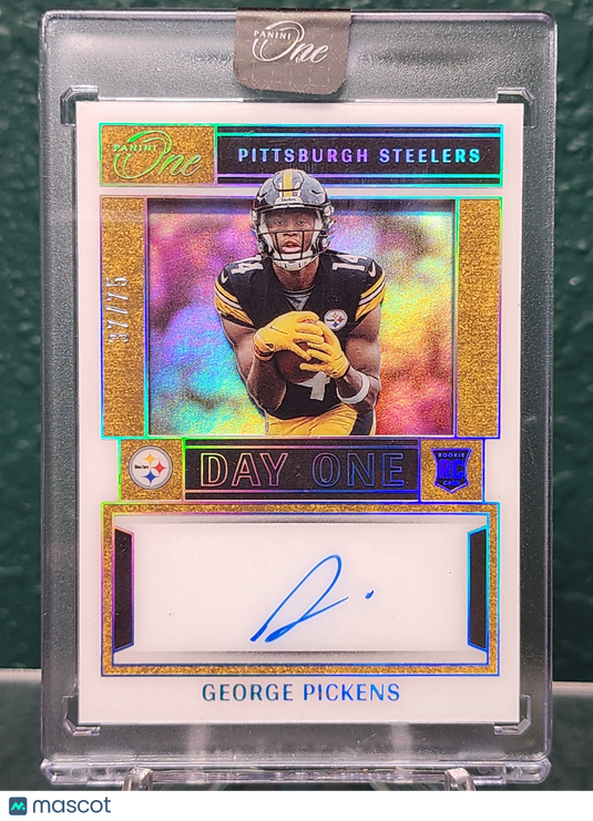 2022 Panini One #115 George Pickens Day One Auto /75 RC