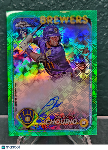 2024 Topps Chrome Logofractor  #RCA-JC Jackson Chourio Green MLB Refractor #/99