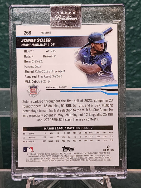 2024 Topps Pristine #268 Jorge Soler Pristine Blue Refractor #/75