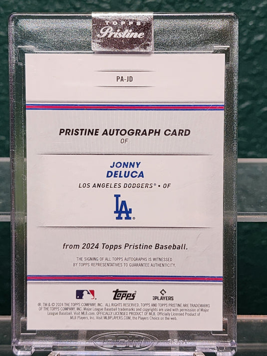 2024 Topps Pristine #PA-JD Jonny Deluca Pristine Autographs