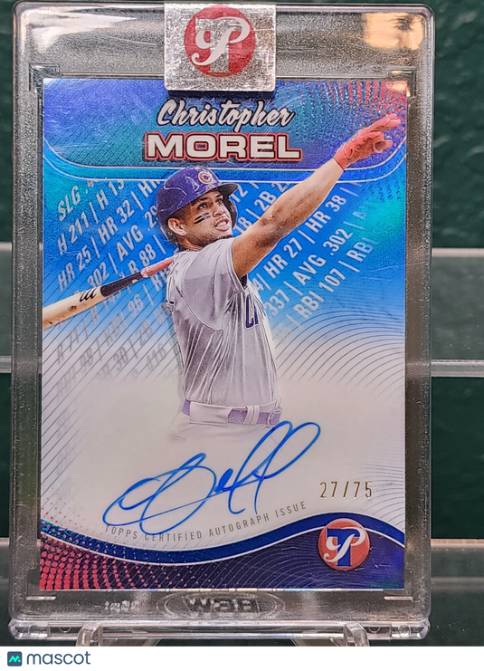 2024 Topps Pristine #PPA-CMO Christopher Morel  Autograph Blue Refractor #/75